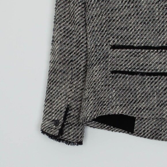 Loft Womens Double Breasted Tweed Blazer Size 0 Black White Preppy Office Work - Picture 10 of 10